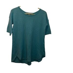 Gretchen Scott teal blue lightweight tunic sweater top Xs